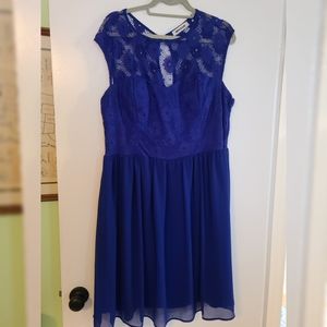 NWOT Modcloth size 1X Blue Floral Dress